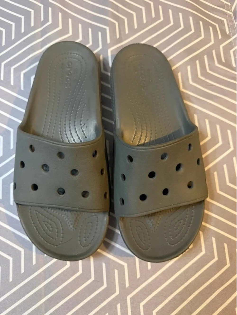 Crocs Classic Slide Sandals Dark Gray Men’s 8 Women’s 10